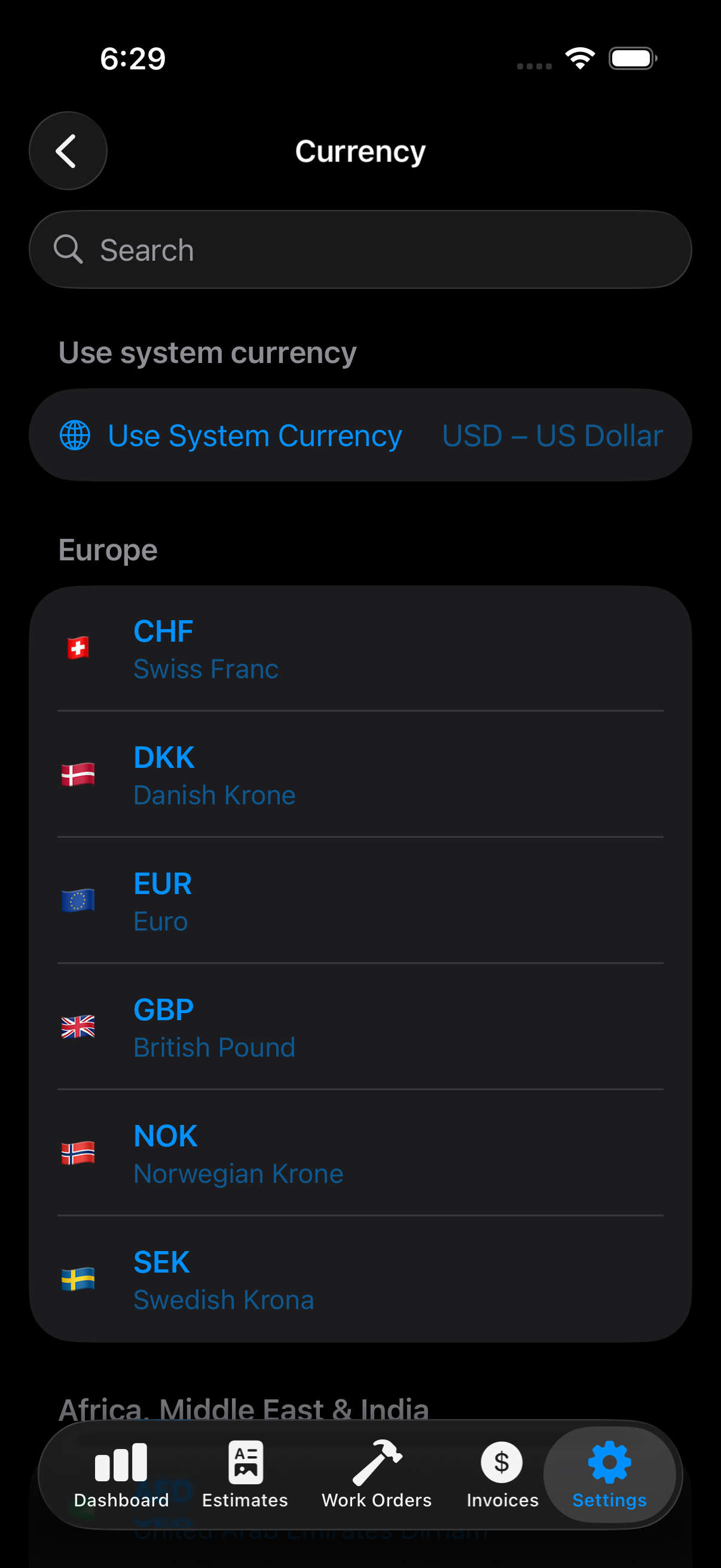 Financial dashboard summary