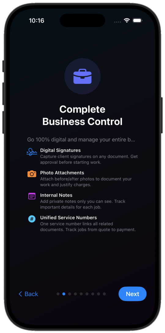 Arqevio complete business control